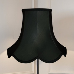 Black Modern Scalloped Fabric Lampshade