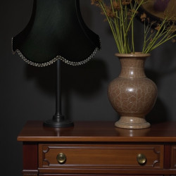 Black and Gold Mix Modern Scalloped Fabric Lampshade