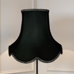 Black and Gold Mix Modern Scalloped Fabric Lampshade