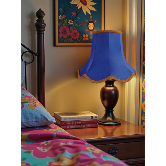 Royal Blue and Gold Modern Fabric Lampshades