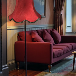 Burgundy and Black Modern Fabric Lampshades
