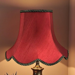 Burgundy and Black Modern Fabric Lampshades