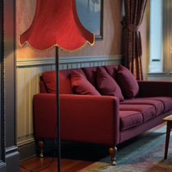 Burgundy and Gold Modern Fabric Lampshades