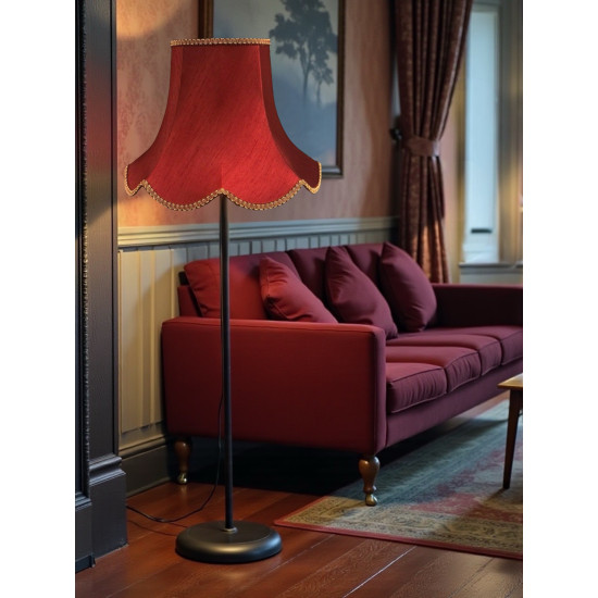 Burgundy Red and Gold Modern Fabric Lampshades