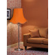 Burnt Orange Modern Scalloped Fabric Lampshades