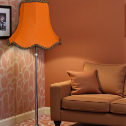 Burnt Orange Modern Fabric Lampshades
