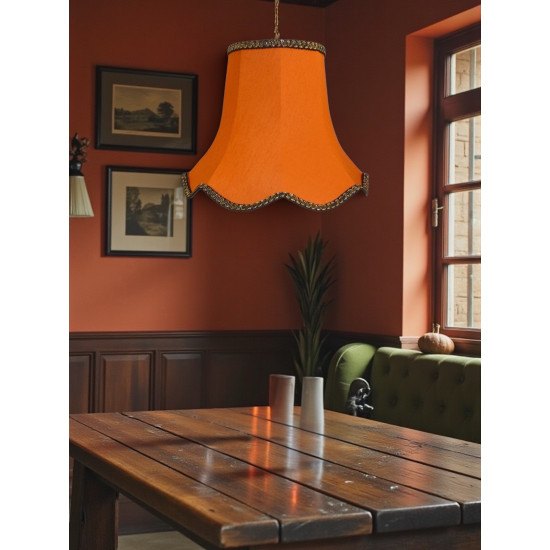 Burnt Orange Modern Fabric Lampshades
