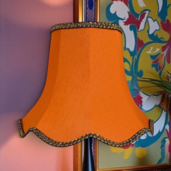 Burnt Orange Modern Fabric Lampshades