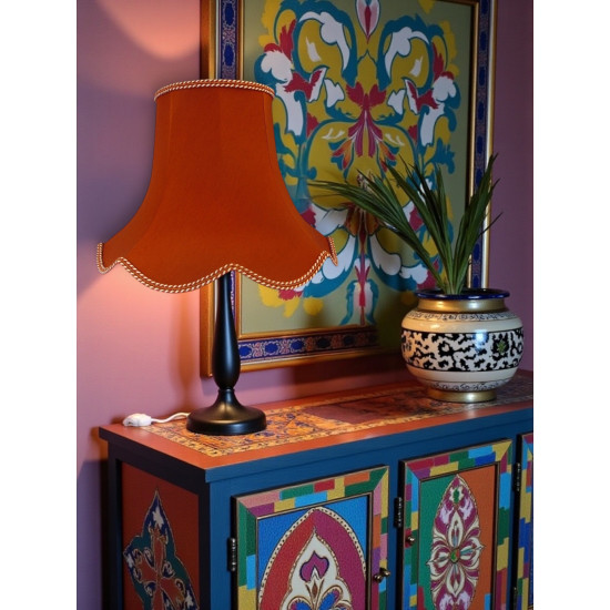 Terracotta Orange Modern Fabric Lampshades