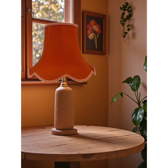 Terracotta Orange Modern Fabric Lampshades