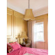 Corn Light Gold Modern Scalloped Fabric Lampshades
