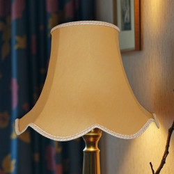 Corn Light Gold Modern Scalloped Fabric Lampshades