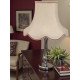 Cream and Burgundy Red Modern Scalloped Fabric Lampshades