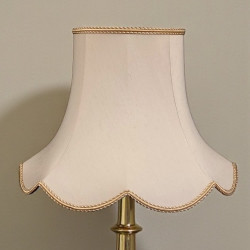 Cream and Gold Rope Modern Scalloped Fabric Lampshades