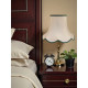 Cream and Holly Green Modern Scalloped Fabric Lampshades