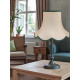 Cream and Holly Green Modern Scalloped Fabric Lampshades