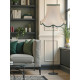 Cream and Holly Green Modern Scalloped Fabric Lampshades