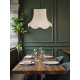 Cream and Holly Green Modern Scalloped Fabric Lampshades