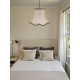Cream and Black Gold Modern Scalloped Fabric Lampshades