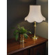 Cream and Black Gold Modern Scalloped Fabric Lampshades