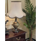 Cream and Black Gold Modern Scalloped Fabric Lampshades