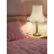 Cream and Pink Cottage Modern Scalloped Fabric Lampshades
