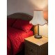 Cream Rosso Gold Modern Scalloped Fabric Lampshades