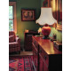 Cream Rosso Gold Modern Scalloped Fabric Lampshades