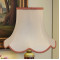 Cream Rosso Gold Modern Scalloped Fabric Lampshades