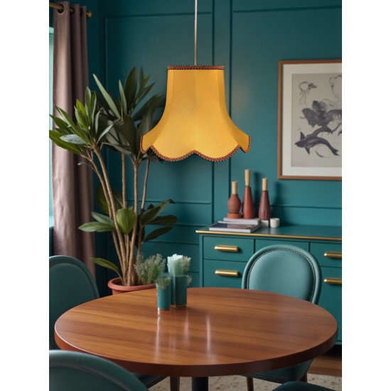 Gold and Rosso Red Modern Fabric Lampshades
