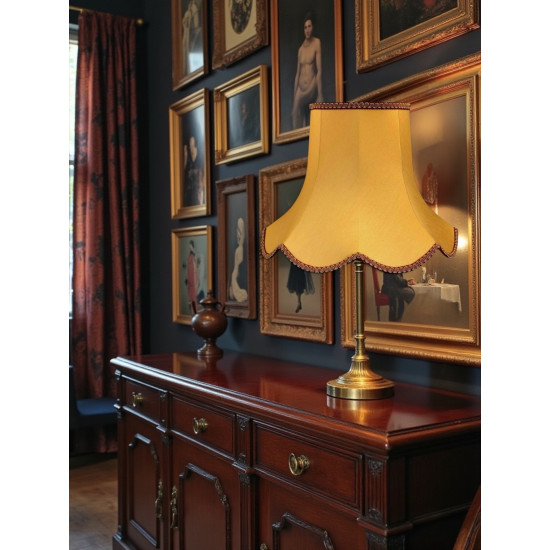 Gold and Rosso Red Modern Fabric Lampshades