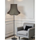 Pewter Grey and Black Modern Fabric Lampshades