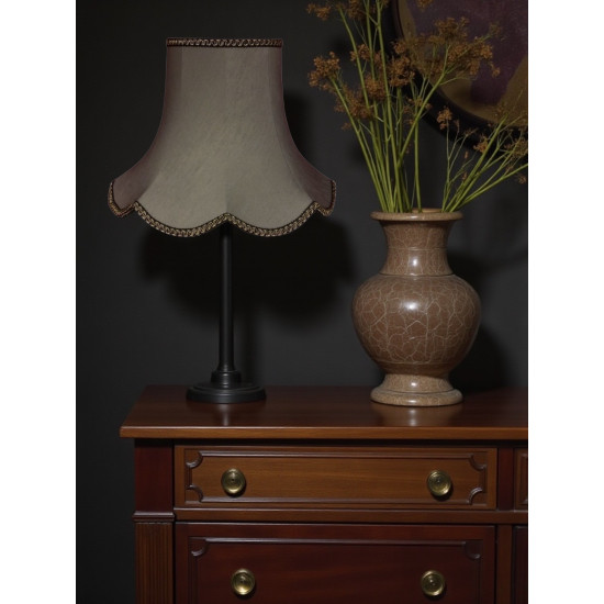 Pewter Grey and Black Modern Fabric Lampshades
