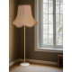Taupe Beige Modern Scalloped Fabric Lampshades