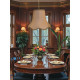 Taupe Beige Modern Scalloped Fabric Lampshades