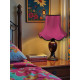 Fuchsia Pink and Black Modern Fabric Lampshades