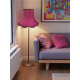 Fuchsia Pink and Black Modern Fabric Lampshades