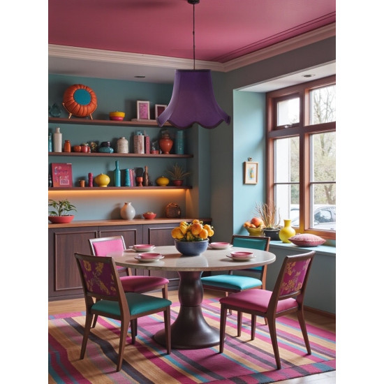 Grape Purple Modern Fabric Lampshades