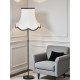 White With Black and Gold Modern Fabric Lampshades