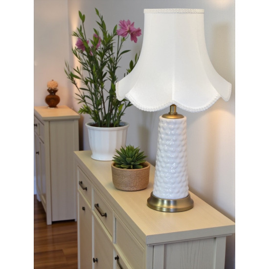 White Modern Fabric Lampshades