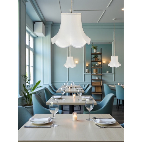White Modern Fabric Lampshades