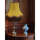 Antique Gold and Rosso Gold Scalloped Fabric Lampshade