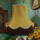 Antique Gold Scalloped Fabric Lampshades