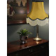 Antique Gold and Black Scalloped Fabric Lampshades
