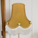 Antique Gold and Cream Rose Scalloped Fabric Lampshades
