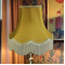 Antique Gold and Cream Scalloped Fabric Lampshade