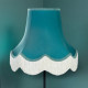 Azure Blue Scalloped Fabric Lampshades
