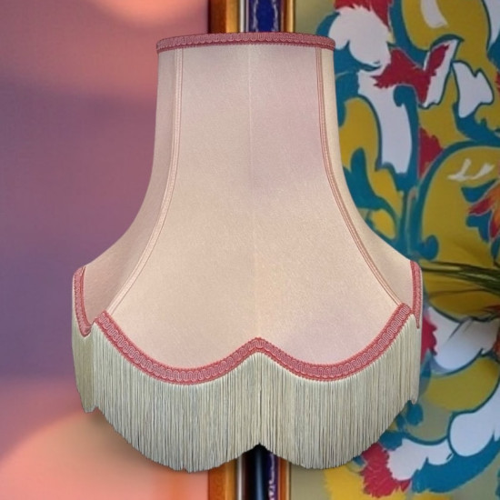 Baby Pink Scalloped Fabric Lampshades Baby Pink Scalloped Fabric Lampshades