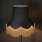 Black and Gold Scalloped Fabric Lampshades