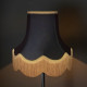 Black and Gold Scalloped Fabric Lampshades